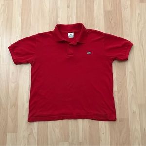 Lacoste Red Short Sleeve Polo Shirt M / L
